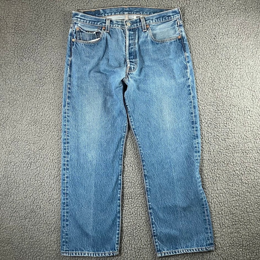 Levis 501 XX Mens 36x31 Straight Leg Blue Denim Jeans Made in Poland Cotton
